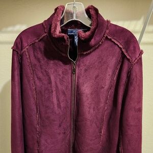 Jones New York Eggplant Sherpa Jacket